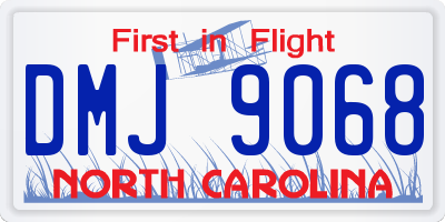 NC license plate DMJ9068