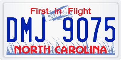 NC license plate DMJ9075