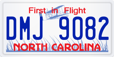 NC license plate DMJ9082
