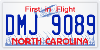 NC license plate DMJ9089