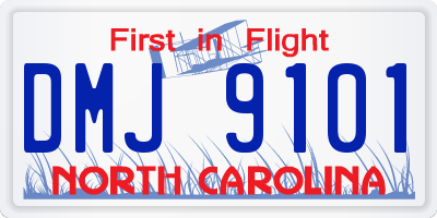 NC license plate DMJ9101