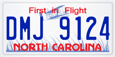 NC license plate DMJ9124