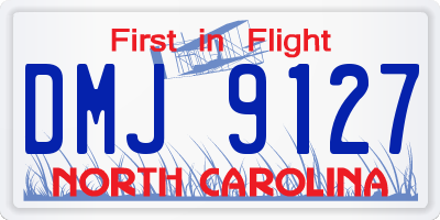 NC license plate DMJ9127