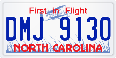 NC license plate DMJ9130