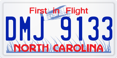 NC license plate DMJ9133