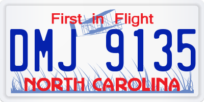 NC license plate DMJ9135