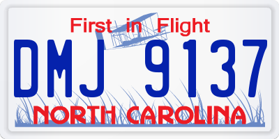 NC license plate DMJ9137