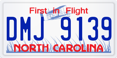 NC license plate DMJ9139