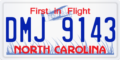 NC license plate DMJ9143