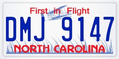 NC license plate DMJ9147