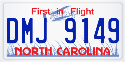 NC license plate DMJ9149
