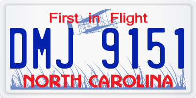 NC license plate DMJ9151