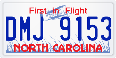 NC license plate DMJ9153