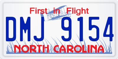 NC license plate DMJ9154