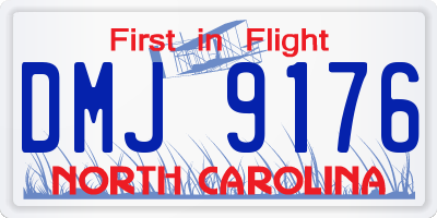 NC license plate DMJ9176