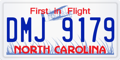 NC license plate DMJ9179