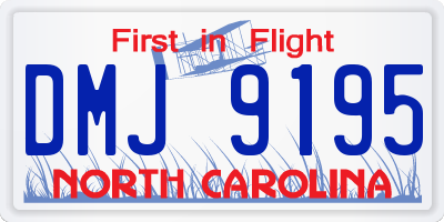 NC license plate DMJ9195