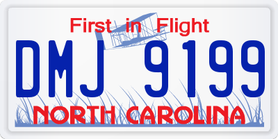 NC license plate DMJ9199
