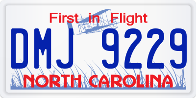 NC license plate DMJ9229