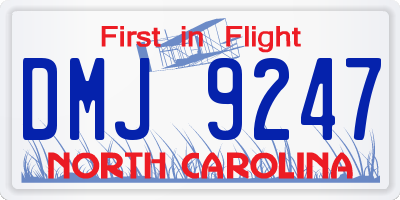 NC license plate DMJ9247