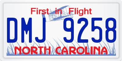 NC license plate DMJ9258