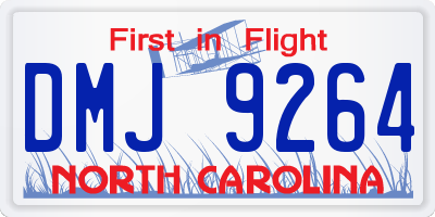 NC license plate DMJ9264
