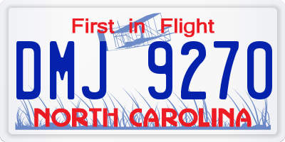 NC license plate DMJ9270