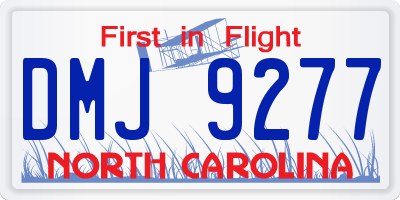 NC license plate DMJ9277