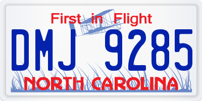 NC license plate DMJ9285