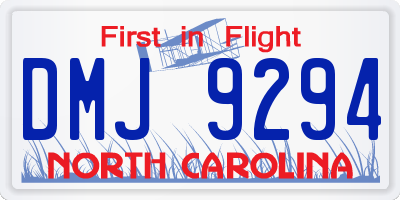 NC license plate DMJ9294