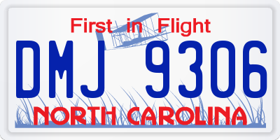 NC license plate DMJ9306