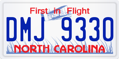NC license plate DMJ9330
