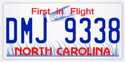 NC license plate DMJ9338