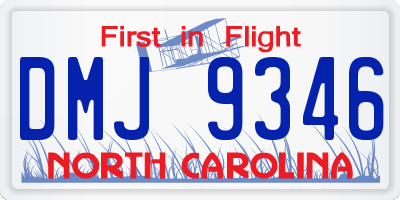 NC license plate DMJ9346
