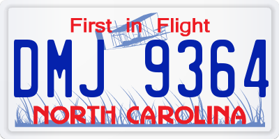 NC license plate DMJ9364