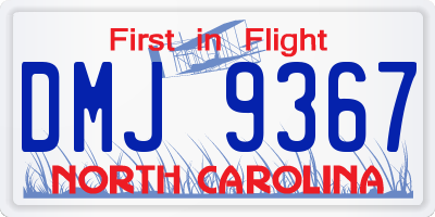 NC license plate DMJ9367