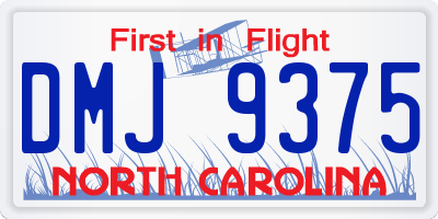 NC license plate DMJ9375