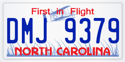 NC license plate DMJ9379