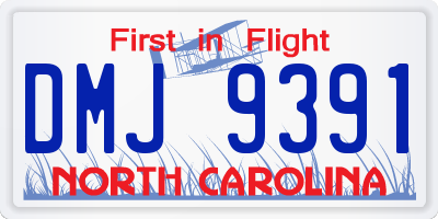 NC license plate DMJ9391