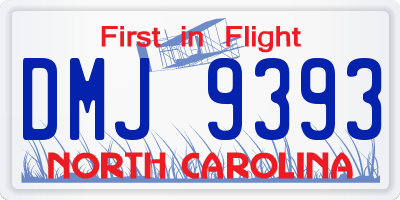 NC license plate DMJ9393