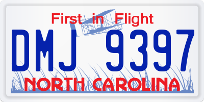 NC license plate DMJ9397