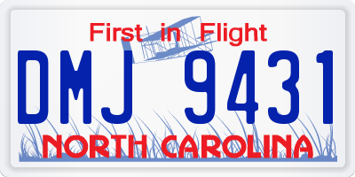 NC license plate DMJ9431