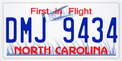 NC license plate DMJ9434