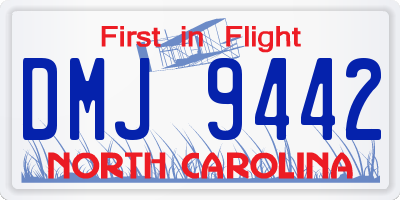 NC license plate DMJ9442