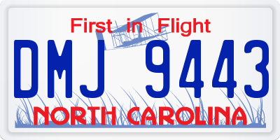 NC license plate DMJ9443