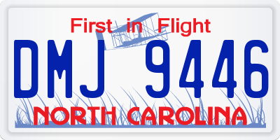 NC license plate DMJ9446