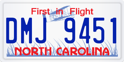 NC license plate DMJ9451