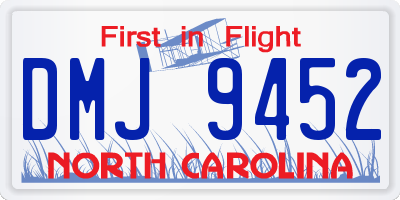 NC license plate DMJ9452