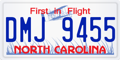 NC license plate DMJ9455