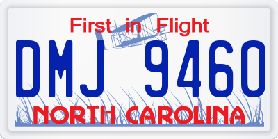 NC license plate DMJ9460